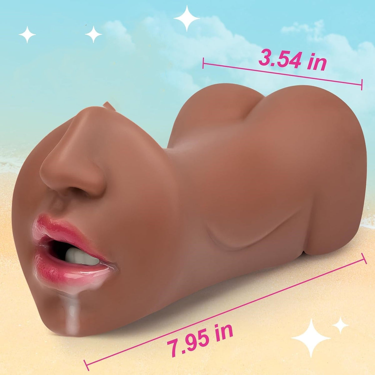 1.41Lbs 3-in-1 Pocket Pussy Realistic Mouth Vagina and Tight ass Male Penis Stroker