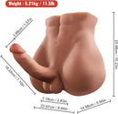 11.46Lb Realistic Male Torso Sex Doll With Thrusting Dildo & Anus