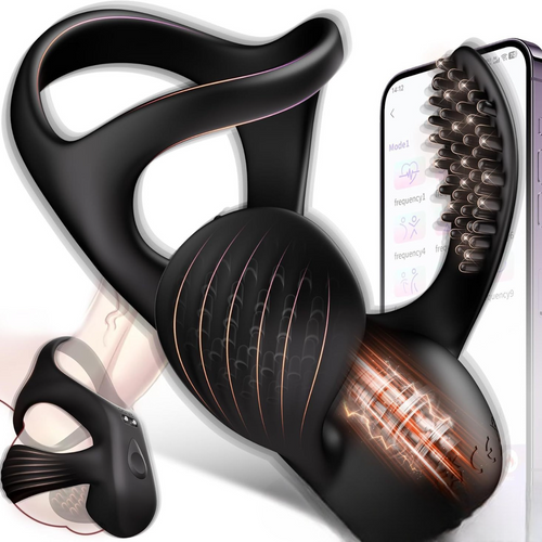 Vibrating Cock Ring with Ball Wrap