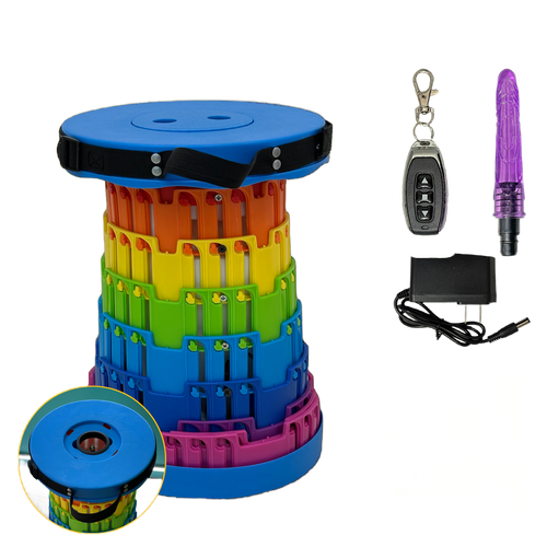 TOYHEERG Rainbow Chair Sex Dildo Machine Outdoor Stimulation