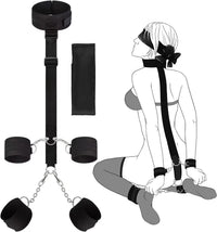 BDSM Kit Neck to Wrist Behind Back Collar Restraints Adjustable Set SM Play