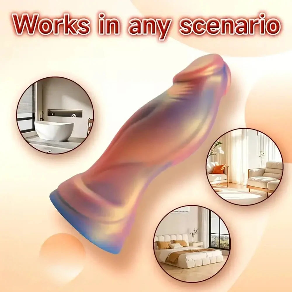6.77in Silicone Spiked Soft Lifelike Dildo Female Backyard Anal Dildo