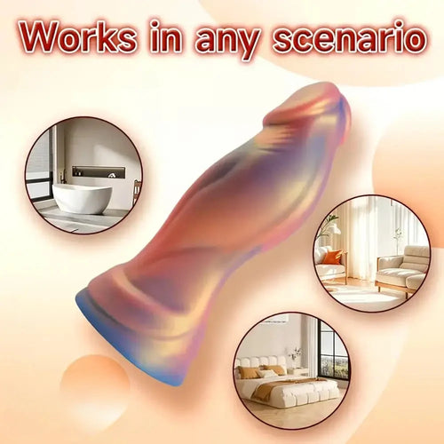 6.77in Silicone Spiked Soft Lifelike Dildo Female Backyard Anal Dildo