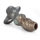 6.85in Monster Knot Strap on Hollow Silicone Dildo Sleeve For Adult Couples