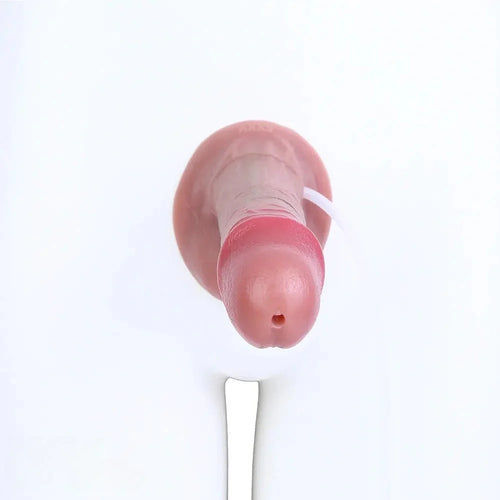 6.88in Realistic Cock Couples Flirting Double Layer Squirting Strap on Dildo