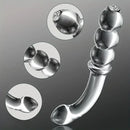 6.89in Double Headed Glass Dildo For Enhanced Pleasure With Beads