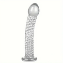 6.9in Clear Real Glass Crystal Dildo For G-Spot Vaginal Sex Stimulation