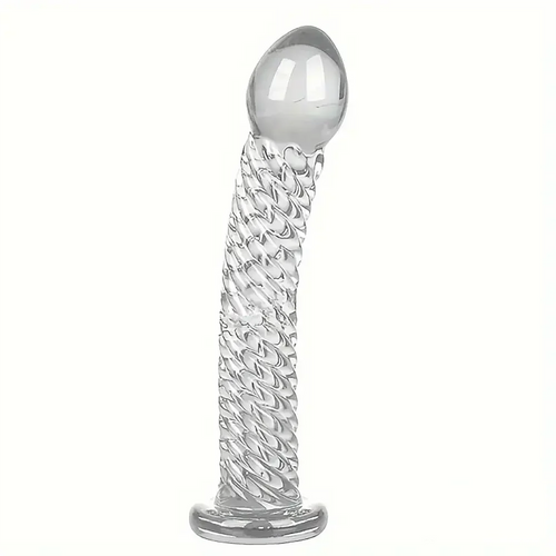 6.9in Clear Real Glass Crystal Dildo For G-Spot Vaginal Sex Stimulation