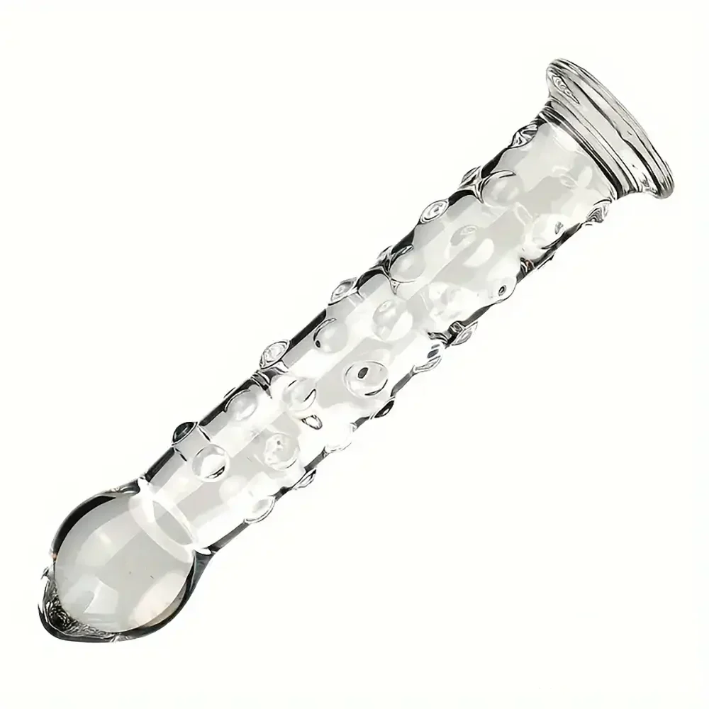 6.9in Clear Real Glass Crystal Dildo For G-Spot Vaginal Sex Stimulation