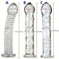 6.9in Clear Real Glass Crystal Dildo For G-Spot Vaginal Sex Stimulation