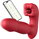 Mouth Licking Thrusting Wearable G spot Vibrator with App Control