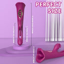 4 IN 1 Rose Muncher Rabbit Vibrator Licking Vibrating Flapping Clit Nipple Stimulator