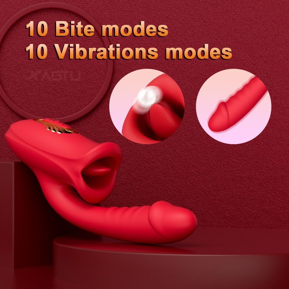 Rose Muncher Bite Vibrator G Spot Clitoris Stimulator