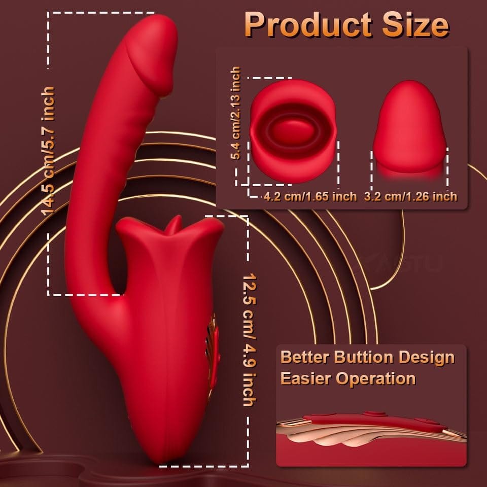 Rose Muncher Bite Vibrator G Spot Clitoris Stimulator