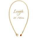 Heart Crystal O-ring Slip Chain