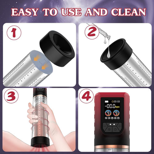 3 In 1 Penis Enlarger Extender Pump Male Masturbator