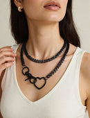 Heart Loop Slip Chain Choker