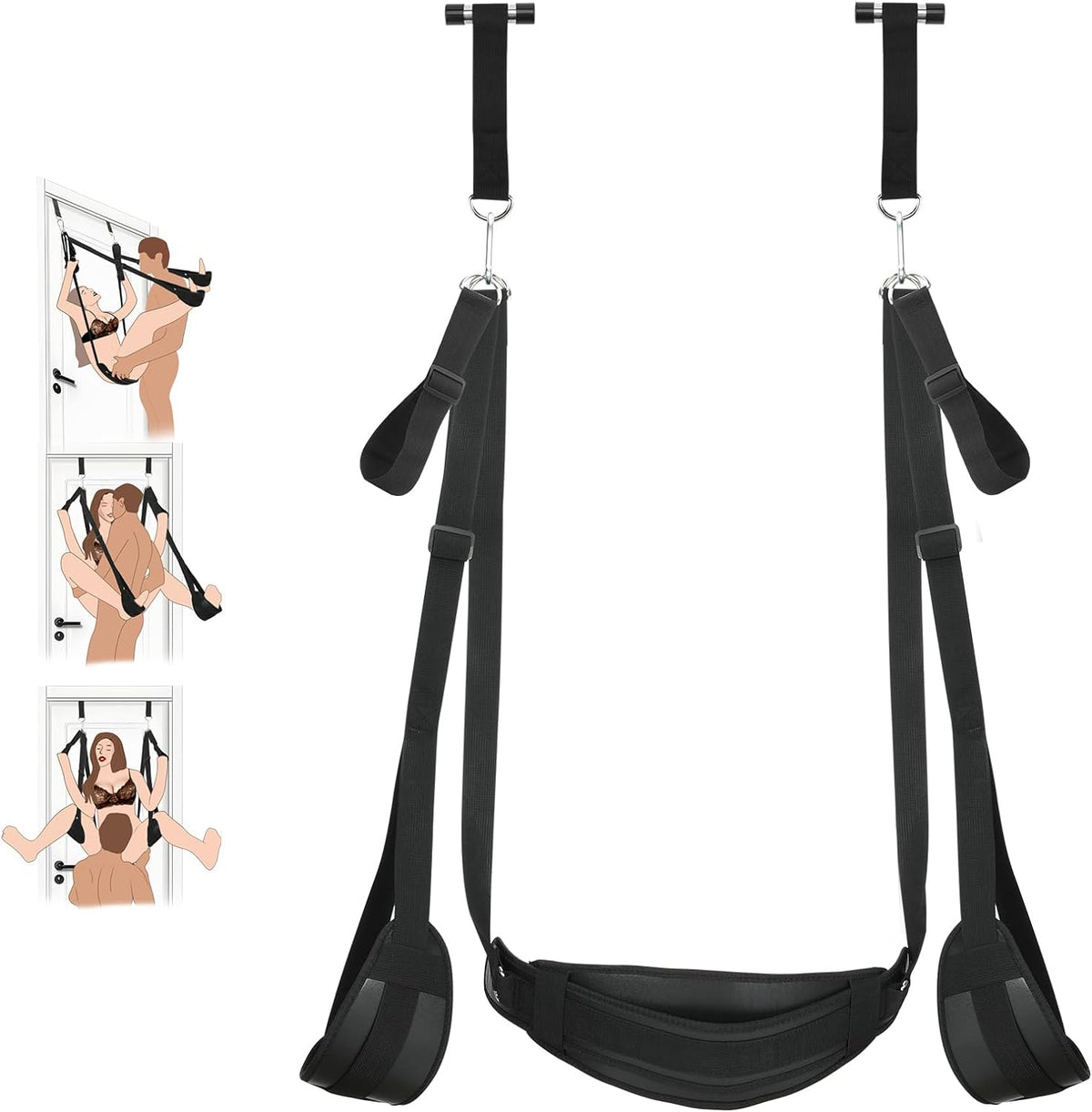 BDSM Sex Swing Bondage Slave Soft Plush Sex Slings with Adjustable Restraints for Couple