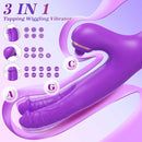 3 In 1 Clitoris Tapping Wiggling G Spot Dildo Vibrator
