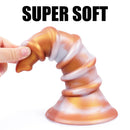 AIMITEX Gold Silicone Screw Super Thick Penis Butt Plug Anal Sex Toy