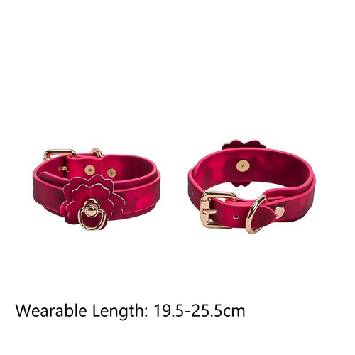 BDSM Temperature-sensitive Color-changing Cherry Handcuffs & Footcuffs Set