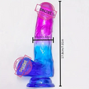 7.01in Real TPE Soft Smooth Crystal Dildo For G-Spot Stimulation