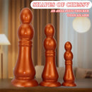 7.04in 9.84in 12.79in Chess Shape Thick Anal Plug Dildo Vaginal Masturbator