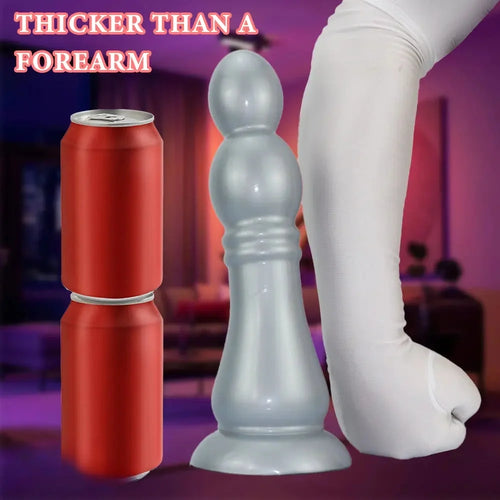 7.04in 9.84in 12.79in Chess Shape Thick Anal Plug Dildo Vaginal Masturbator