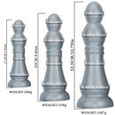 7.04in 9.84in 12.79in Chess Shape Thick Anal Plug Dildo Vaginal Masturbator