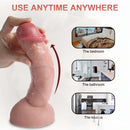 7.08in 7.87in 8.46in Flesh Real Skin Dildo With Blue Veins