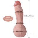 7.08in 7.87in 8.46in Flesh Real Skin Dildo With Blue Veins