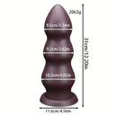 7.08in 8.46in 10.23in 12.2in Chocolate-Colored Silicone Anal Soft Smooth Dildo