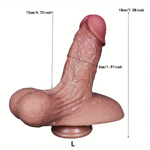 7.08in 8.66in Realistic Large Silicone Soft Unisex Anal Play Dildo