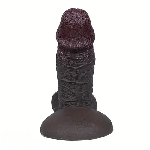 7.08in 8.66in Realistic Thick Ebony Silicone Vaginal Stimulating Toy