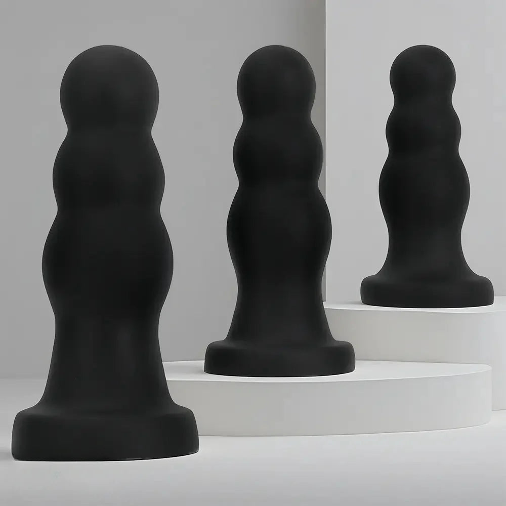 7.08in 8.85in 11.02in Soft Pull-bead Anal Plug Extra Large Thick Dildo
