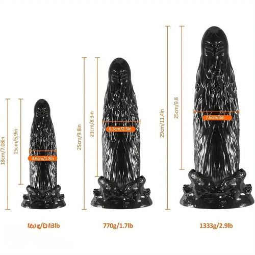 7.08in 9.8in 11.4in Monster Huge Fantasy Butt Plug Dildo For Anal Stretcher