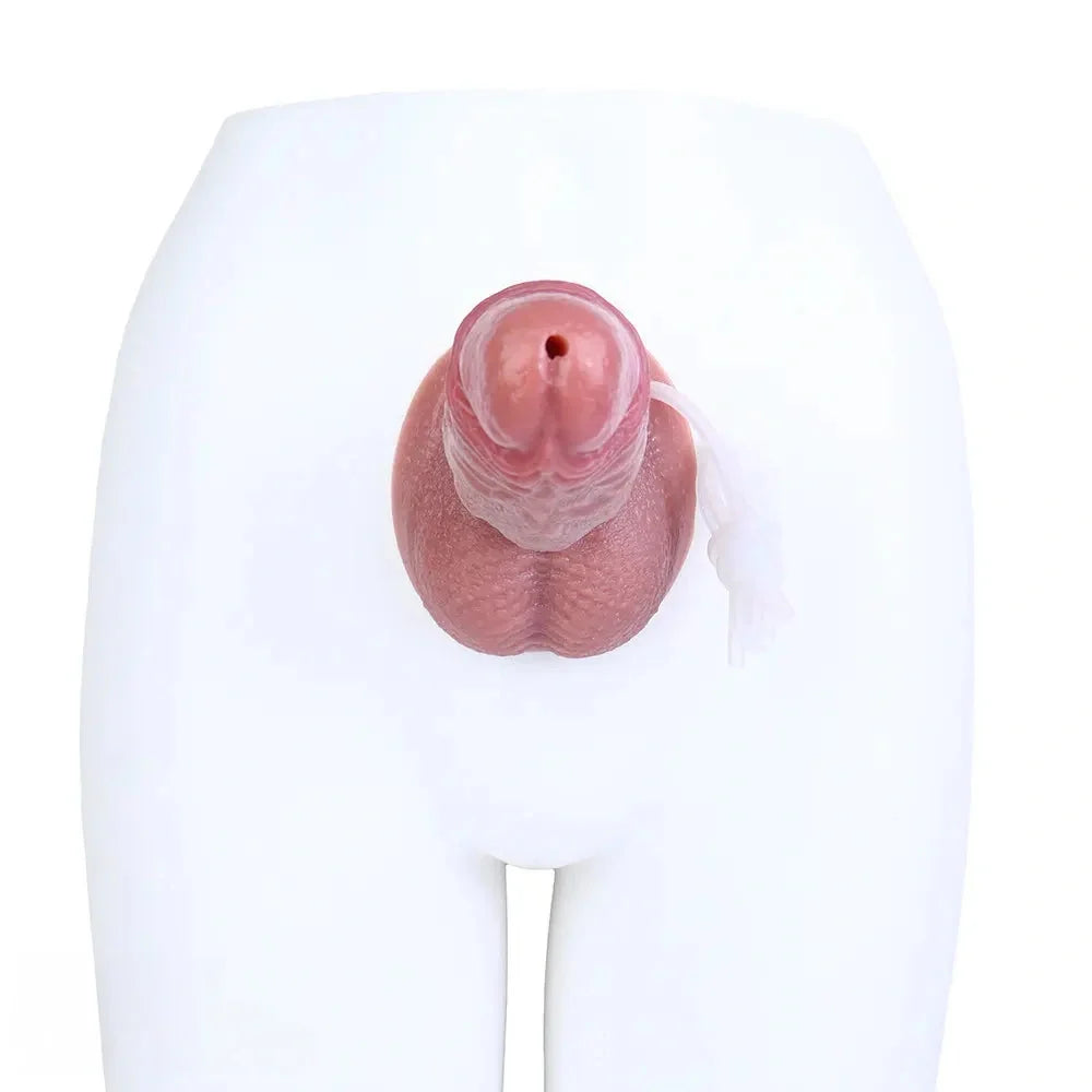 7.08in Dual Layer Silicone Squirting Soft Dildo For Female Prostate Stimulation