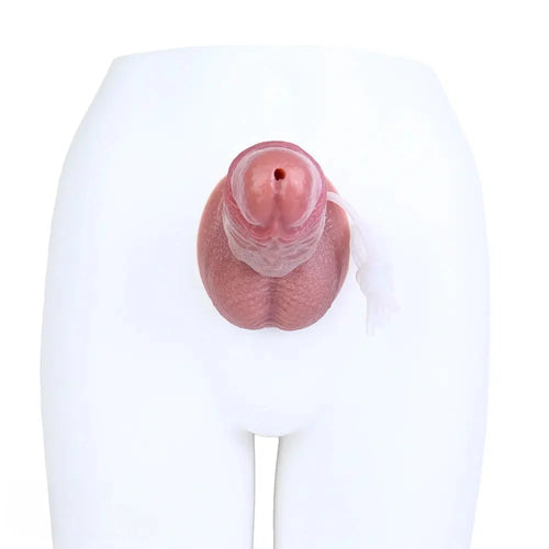 7.08in Dual Layer Silicone Squirting Soft Dildo For Female Prostate Stimulation