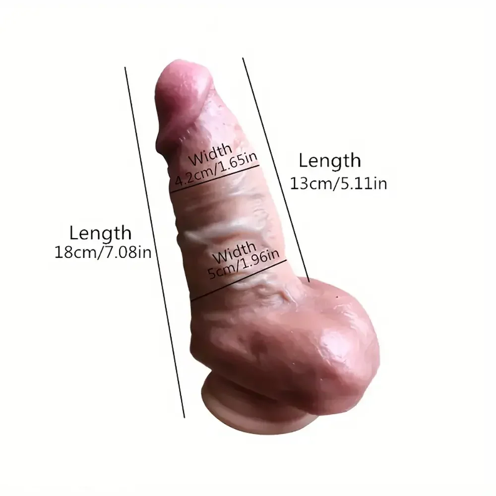 7.08in Realistic Silicone Soft Dildo For Adults High Cervix Stimulator