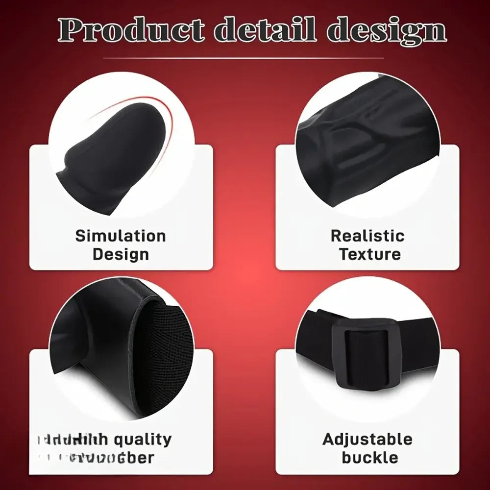 7.08in Wearable Bondage Training Mouth Face Gag Dildo For BDSM Gear