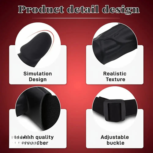 7.08in Wearable Bondage Training Mouth Face Gag Dildo For BDSM Gear