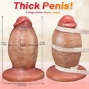 7.08in Wearable Female Genital Pump Liquid Silicone Realistic Soft-Touch Dildo
