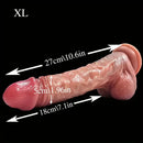 7.09in 8.46in 10.6in Slinky Foreskin Uncut Silicone Soft Sliding Skin Dildo