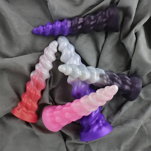 7.09in 9.05in 11.26in SML Silicone Fantasy Real Soft Cock Dildo For Gay