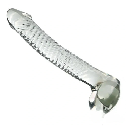 7.09in Clear Crystal Glass Cock Dildo For G-Spot Vaginal Sex Stimulation