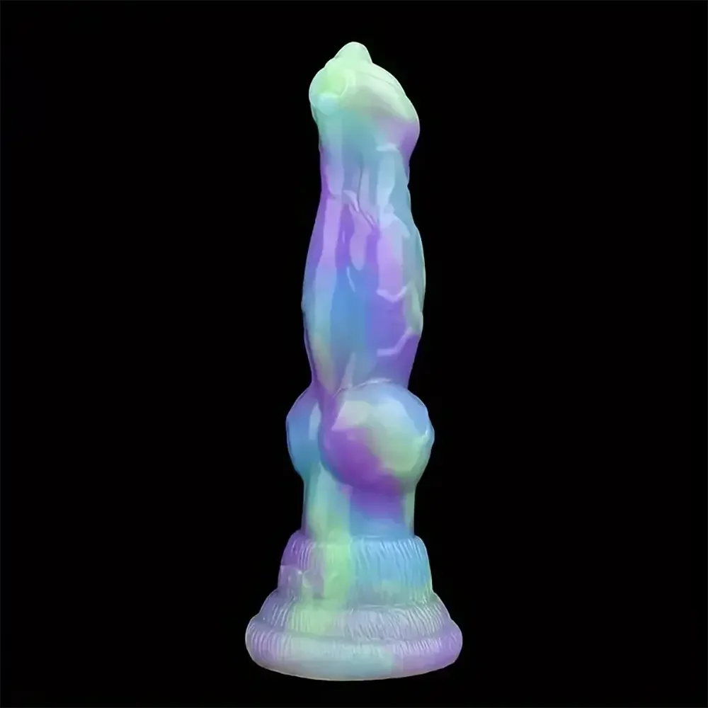 7.09in Fantasy Monster Dog Knot Silicone Soft Cock Dildo For Anus Dilator