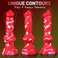 7.09in Lifelike Animal Penis Dog Knot Liquid Silicone Dildo For Couples