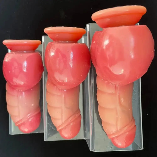 7.09in Realistic Suction Cup Male Thick Liquid Silicone Fantasy Anal Dildo