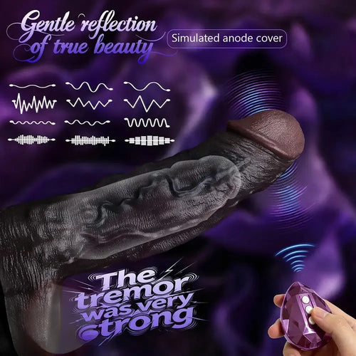 7.09in Vibrating Realistic Texture Stem Pulse Detail Couples Sex Dildo Sleeve