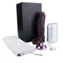 7.09in Vibrating Realistic Texture Stem Pulse Detail Couples Sex Dildo Sleeve